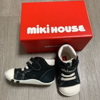 ミキハウス(mikihouse)の☆匿名☆ ミキハウス　ファーストシューズ　ベビーシューズ　ブラック(スニーカー)