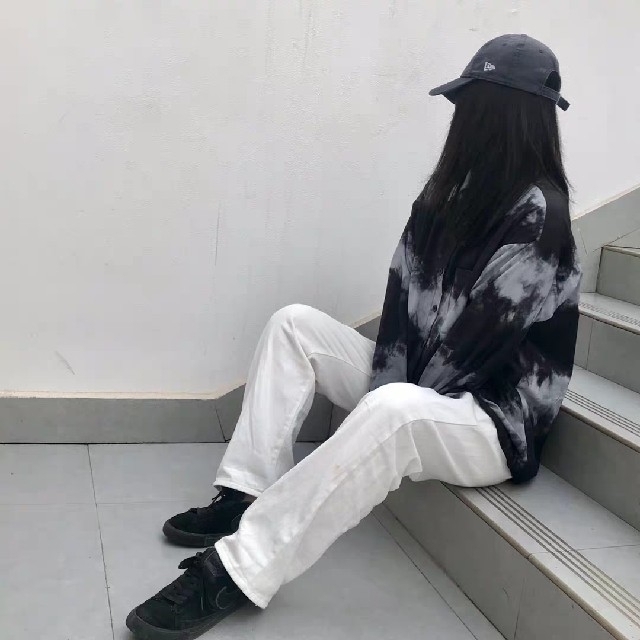 B⑦2 レディース ロック ビジュアル 中性 シャツ 柄 韓国 原宿 暗黒 B⑥1 レディース 蝶 ロック 韓国 ビジュアル クール 若者 デザイン シャツ