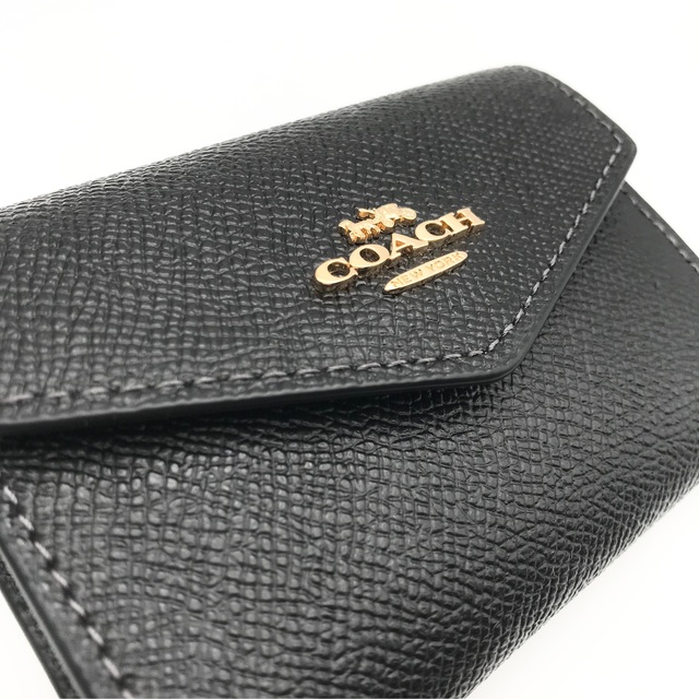 COACH - COACH ☆大人気☆ フラップ カードケース ブラック 名刺入れ