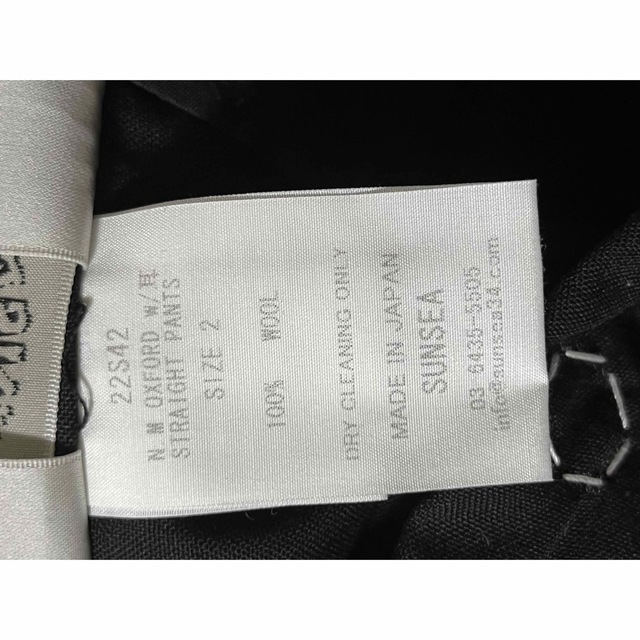 SUNSEA N.M Oxford w/耳 STRAIGHT PANTS 最も優遇の 19000円 www