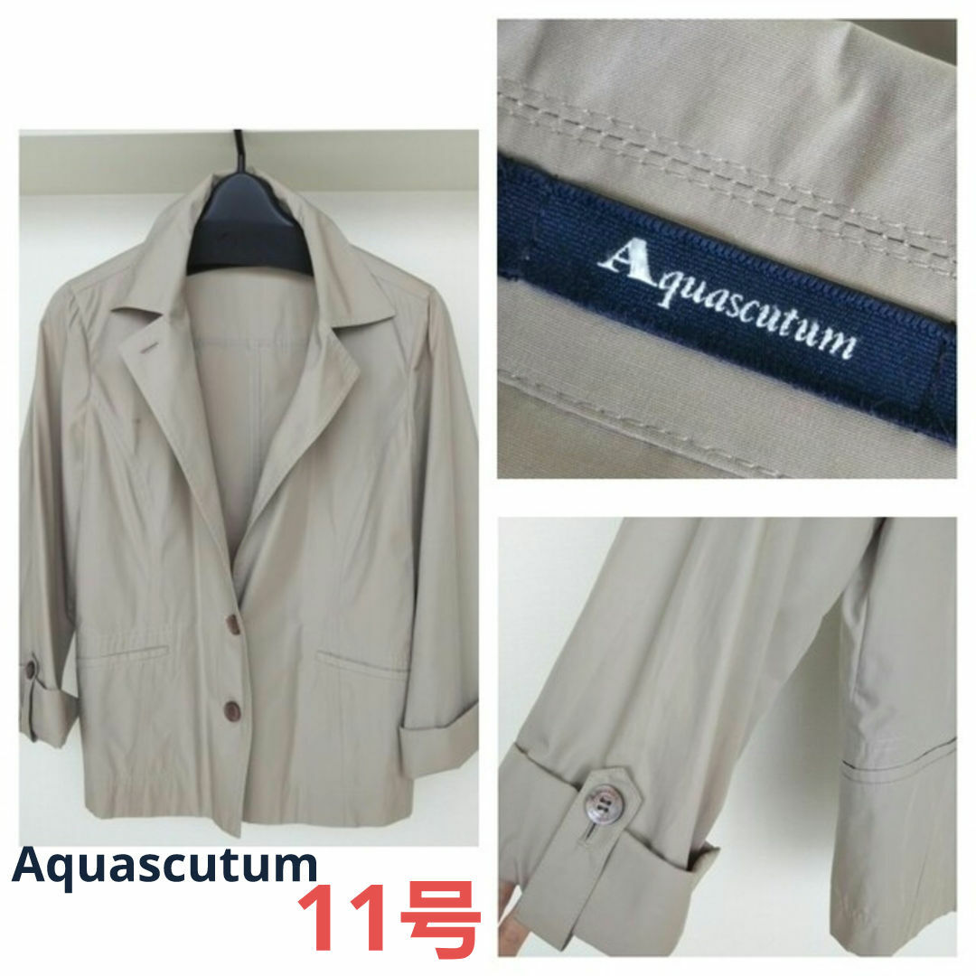 AQUA SCUTUM(アクアスキュータム)の《美品》Aquascutum ジャケット  ショートコート　11サイズ レディースのジャケット/アウター(トレンチコート)の商品写真