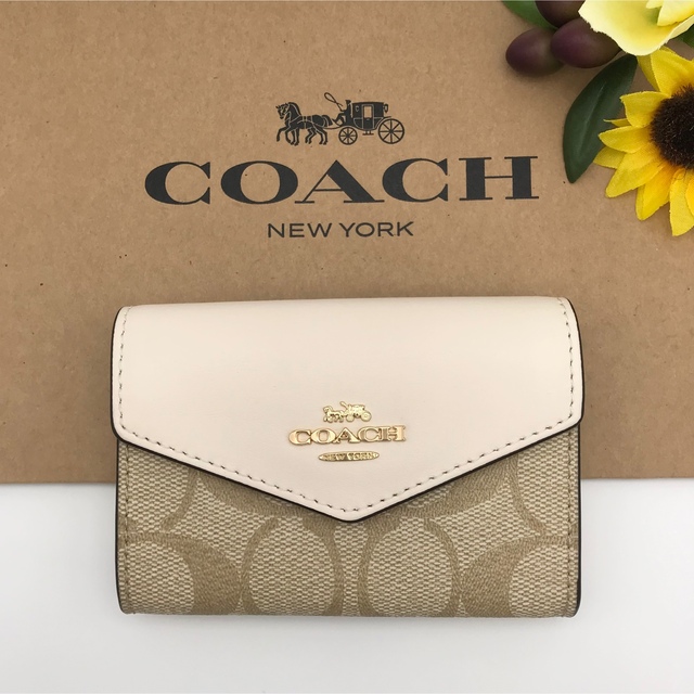COACH - COACH ☆大人気☆ フラップ カードケース シグネチャー 名刺