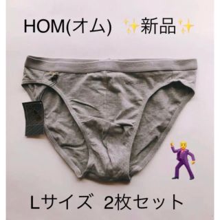 オム(HOM)の【希少品】新品 未使用 HOM  オム メンズビキニ L グレー 2枚 綿(その他)