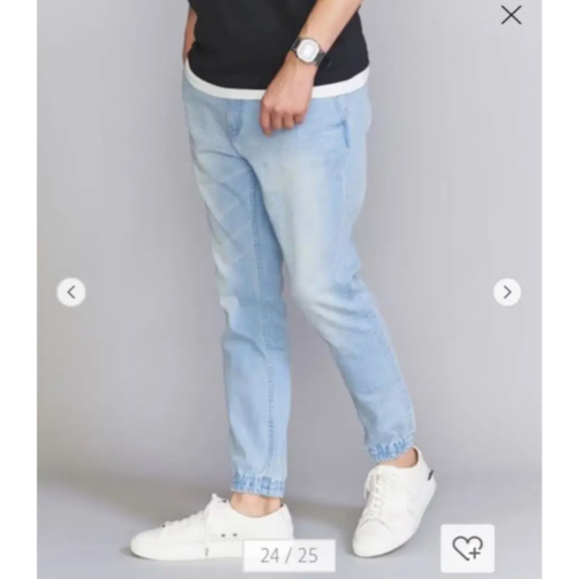 BEAUTY&YOUTH UNITED ARROWS(ビューティアンドユースユナイテッドアローズ)の新品タグ付　BEAUTY&YOUTH スキン　デニム  スキニー　ジョガーパンツ メンズのパンツ(デニム/ジーンズ)の商品写真