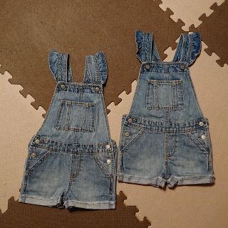 ギャップ(GAP)の【水通しのみ】GAP デニムパンツサロペット 双子ちゃんに！(パンツ/スパッツ)