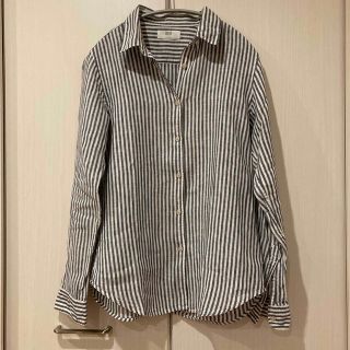 ユニクロ(UNIQLO)のUNIQLO レディースリネンシャツ　Mサイズ(シャツ/ブラウス(長袖/七分))