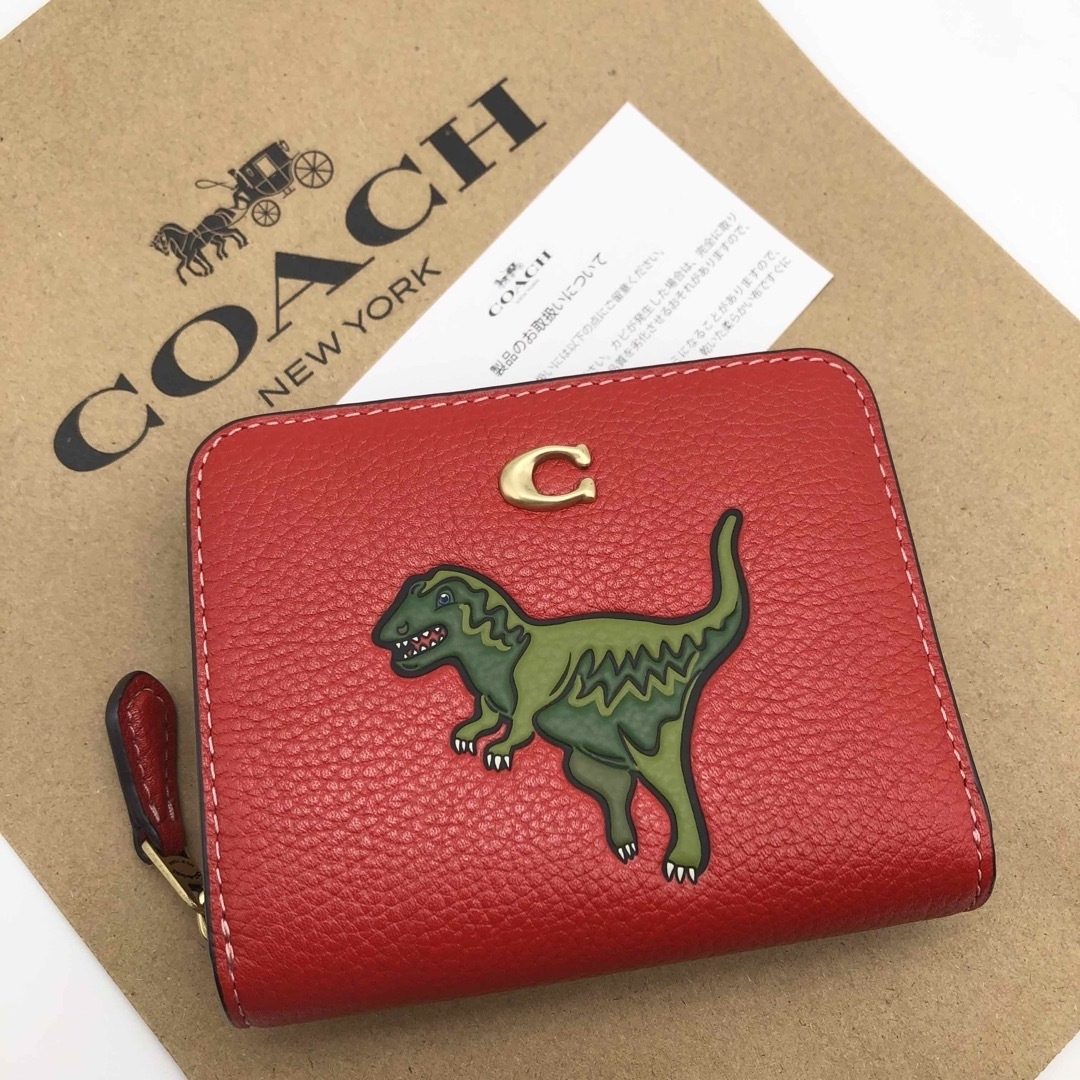 COACH☆新品】コーナー ジップ リストレット、恐竜のお財布の2点セット