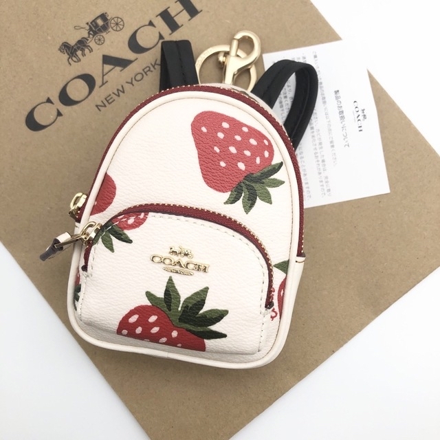 【新品・正規品】COACH コーチ ミニコート バックパック リュック イチゴ