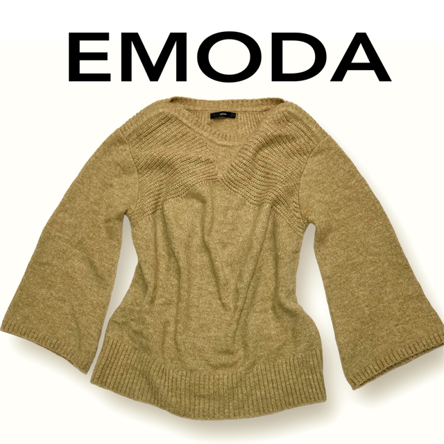 EMODA(エモダ)のEMODA エモダ ニット セーター フレアスリーブ ギャル ルーズ 秋 冬 春 レディースのトップス(ニット/セーター)の商品写真