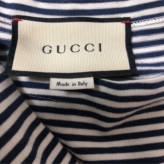 Gucci(グッチ)のGUCCI ロゴT  ボーダー　ミケーレ メンズのトップス(Tシャツ/カットソー(七分/長袖))の商品写真