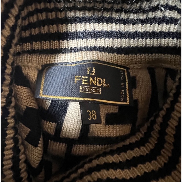 【美品】FENDI ズッカ柄 ウールニット 90s