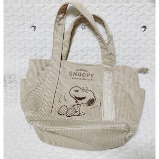 スヌーピー(SNOOPY)のしまむら スヌーピー コーデュロイ トートバッグ(トートバッグ)