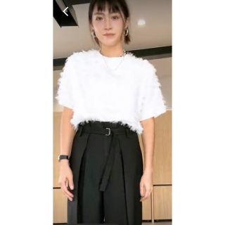 新品タグ付黒Gypsohilaジプソフィア チュール田中彩子フリルTシャツ