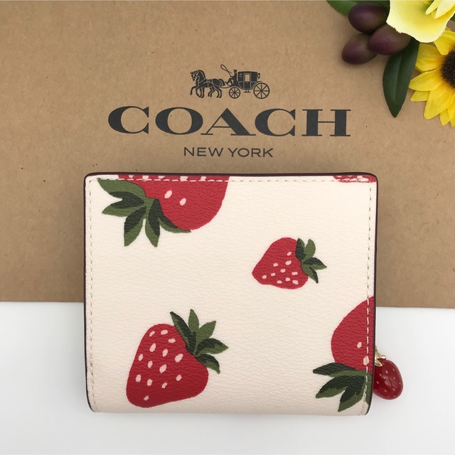 COACH 財布 ★大人気★ スナップ ウォレット ワイルド ストロベリー 新品