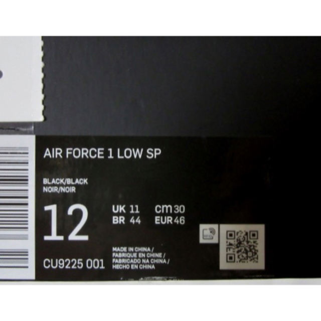30cm Supreme × NIKE AirForce1 Low  Black 9
