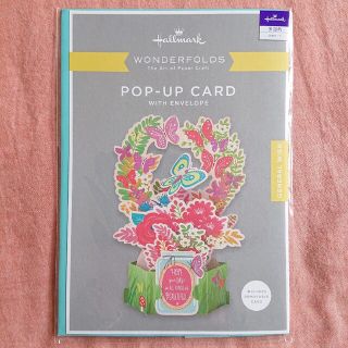 ハロッズ(Harrods)の【新品未使用】Hallmark ホールマーク ポップアップカード 花と蝶々(カード/レター/ラッピング)