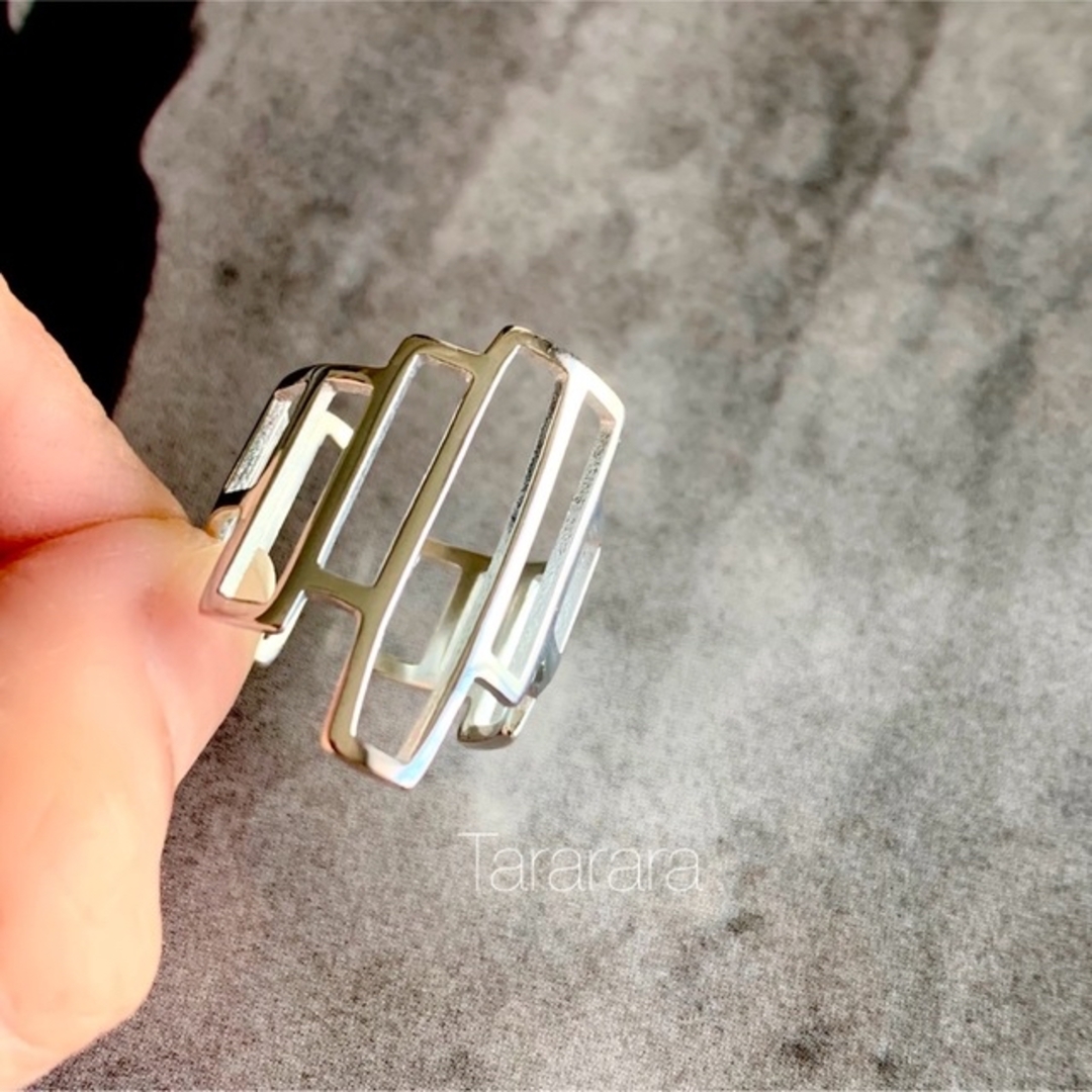 しーぼー 様♡ ●silver925 凸凹rectangle ring● レディースのアクセサリー(リング(指輪))の商品写真