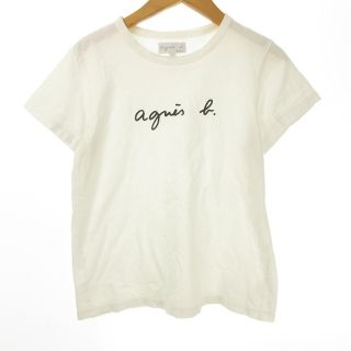 アニエスベー(agnes b.)のアニエスベー 19SS ロゴプリント Tシャツ  半袖 2 白 IBO36(Tシャツ(半袖/袖なし))