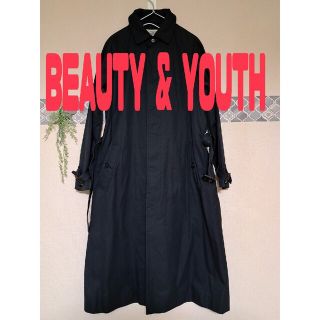 ビューティアンドユースユナイテッドアローズ(BEAUTY&YOUTH UNITED ARROWS)のBEAUTY & YOUTH ブラック 黒 ステンカラーロングコート(トレンチコート)