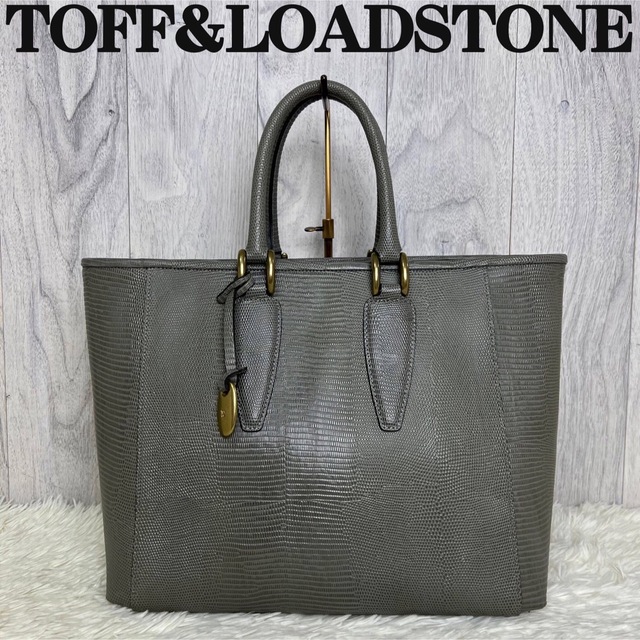 美品♡リザード型押し♡トフアンドロードストーン レザー トートバッグ