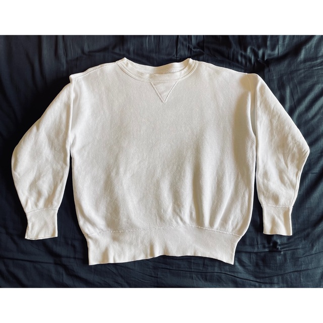 40s Russell vintage Sweat 前V グレー 官給品