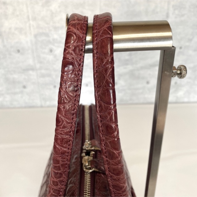 最新エルメス 【美品】MAURO GOVERNA ナイルクロコダイル ボルドー