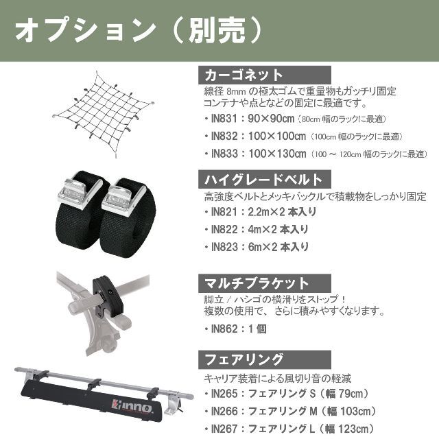 カーメイト ルーフキャリア Inno ルーフラック アルミラック115 ルーフ