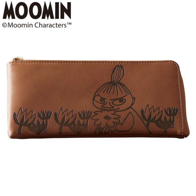 MOOMIN(ムーミン)のムーミン 本革 ラウンドファスナー 長財布 ミイ(ブラウン)　リトルミイ レディースのファッション小物(財布)の商品写真