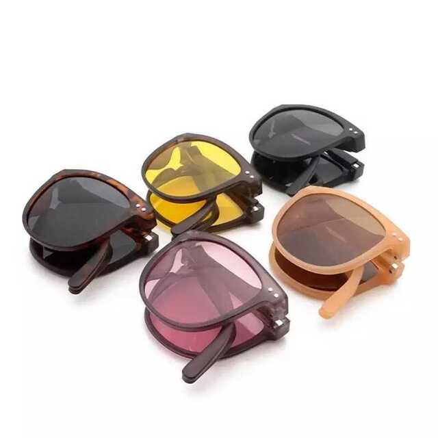 オシャレサングラス5カラー メガネ コンパクト ユニセックス レディースのファッション小物(サングラス/メガネ)の商品写真
