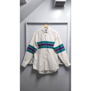 ラングラー(Wrangler)の90’s Wrangler X-LONG TAILS ボーダー ライン シャツ(シャツ)