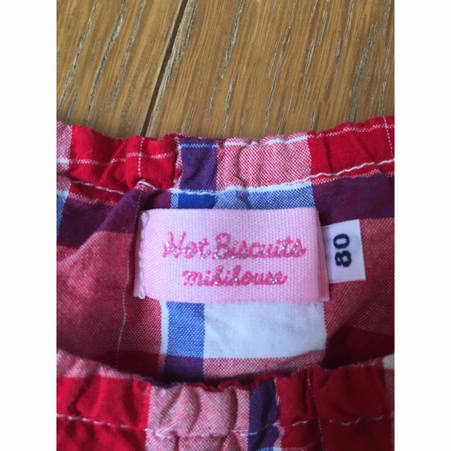 HOT BISCUITS(ホットビスケッツ)のミキハウス　ホットビスケッツ　女の子　チュニック　トップス　夏　80 キッズ/ベビー/マタニティのベビー服(~85cm)(Ｔシャツ)の商品写真