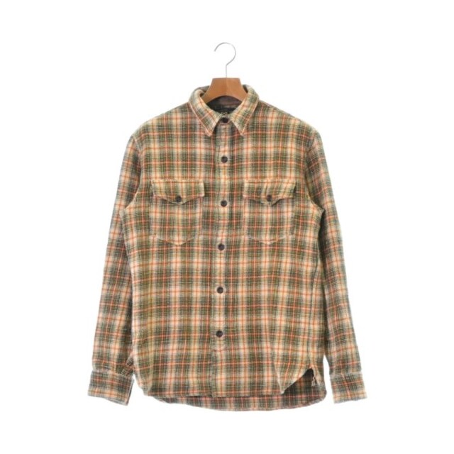 RRL(ダブルアールエル)のRRL カジュアルシャツ S ベージュxオレンジx緑等(チェック) 【古着】【中古】 メンズのトップス(シャツ)の商品写真