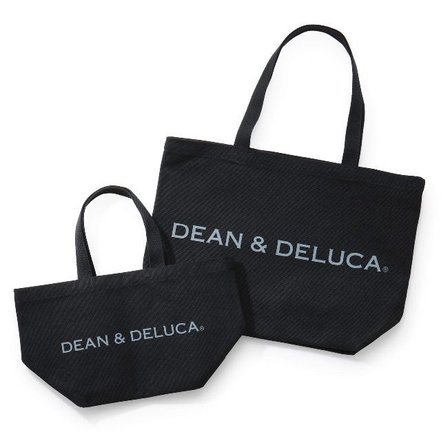 【色: ブラック】DEAN&DELUCA トートバッグ L ブラック 無地 マザ 3