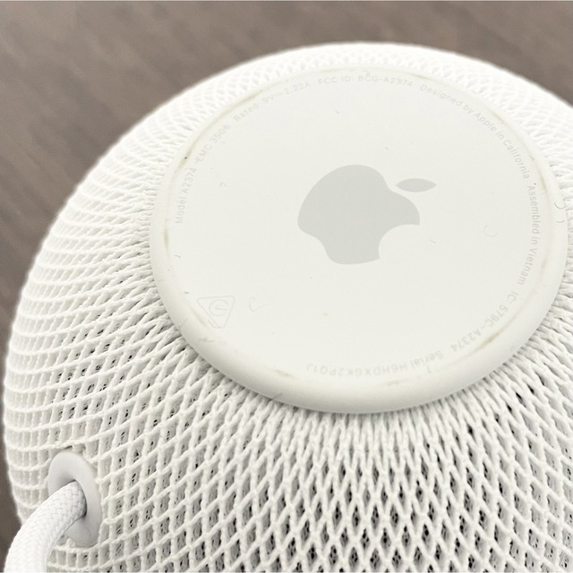 Apple(アップル)のHomePod mini ホワイト 中古品 Apple スマホ/家電/カメラのオーディオ機器(スピーカー)の商品写真
