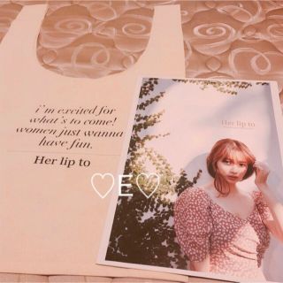 ハーリップトゥ(Her lip to)のHer lip to ♡ショッパー 大とLOOK BOOK（カタログ）(トートバッグ)