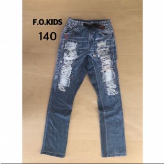 エフオーキッズ(F.O.KIDS)のF.O.KIDS  デニム風プリントパンツ　140 (パンツ/スパッツ)