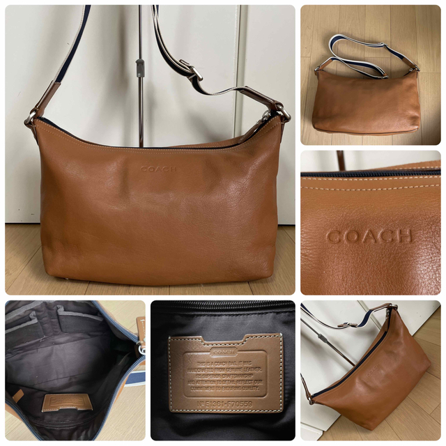 コーチ COACHヘリテージレザースモールクロスボディーF70559キャメル 8