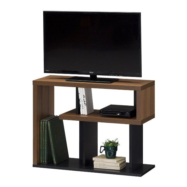 色: ダークブラウン】【32V型テレビ用】 白井産業 テレビ台 ローボード テ-