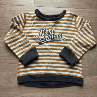 プチバトー(PETIT BATEAU)の【プチバトー】長袖カットソー 81cm 18m ボーダー(シャツ/カットソー)