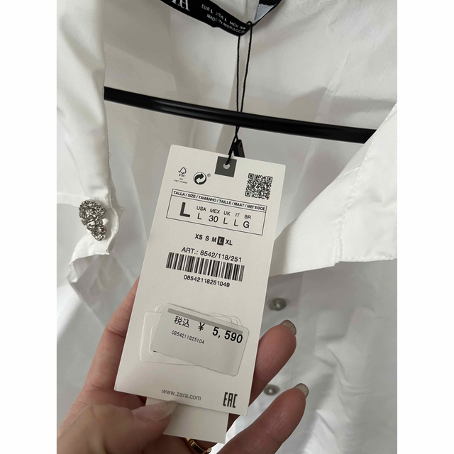 ZARA(ザラ)のオーバーサイズシャツ レディースのトップス(シャツ/ブラウス(長袖/七分))の商品写真