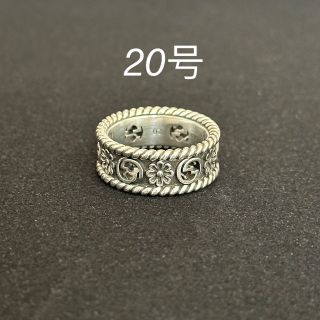 Gucci - GUCCI K18 アイコンリング 20号 指輪ブラック【0335.22】の ...
