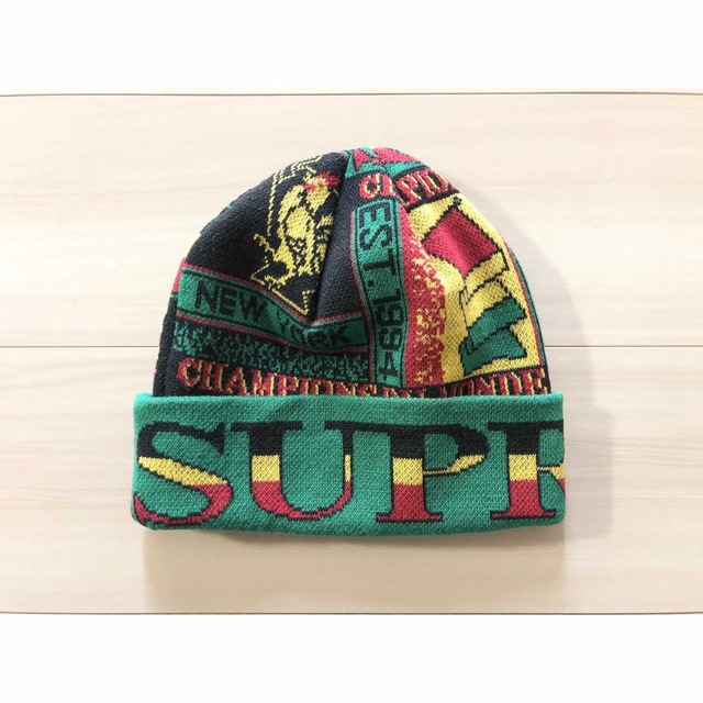 SUPREME シュプリーム WOVEN LABEL BEANIE ニットキャップ RUST 正規品 / B4269