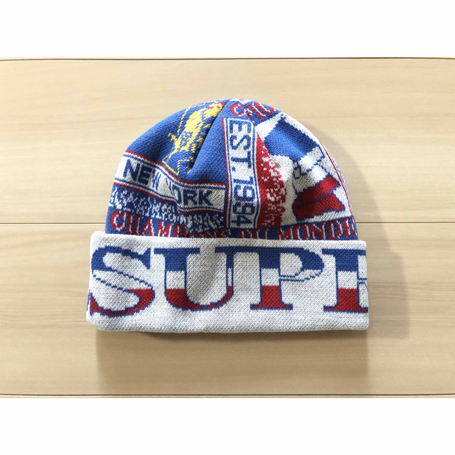 シュプリーム　Scarf Beanie　ホワイトニット帽/ビーニー