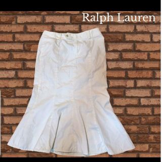 ラルフローレン(Ralph Lauren)のRalph Lauren ラルフローレン 膝下丈フレアタイトスカートS ホワイト(ひざ丈スカート)