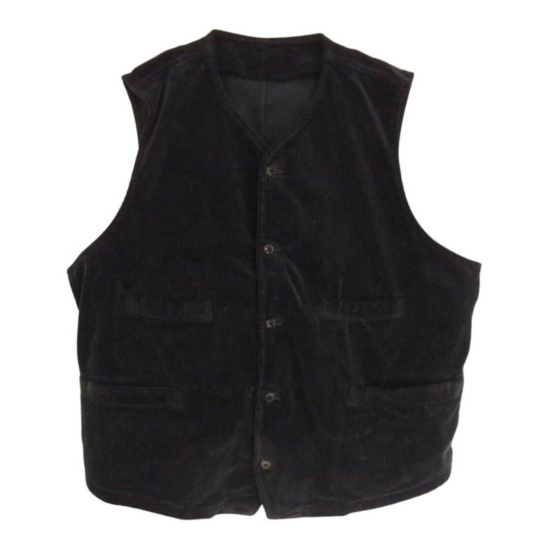 PORTER CLASSIC ポータークラシック 22AW CORDUROY MODIGLIANI VEST PCオリジナル コーデュロイ モディリアーニ ベスト ブラック系 XXL【美品】