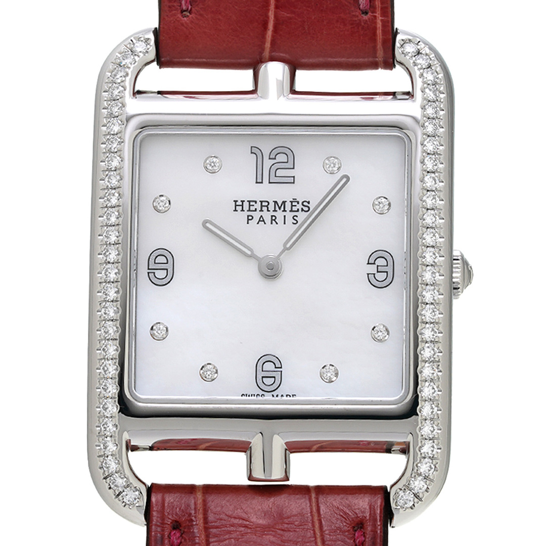 エルメス HERMES CC3.731 ホワイトシェル /ダイヤモンド ユニセックス 腕時計