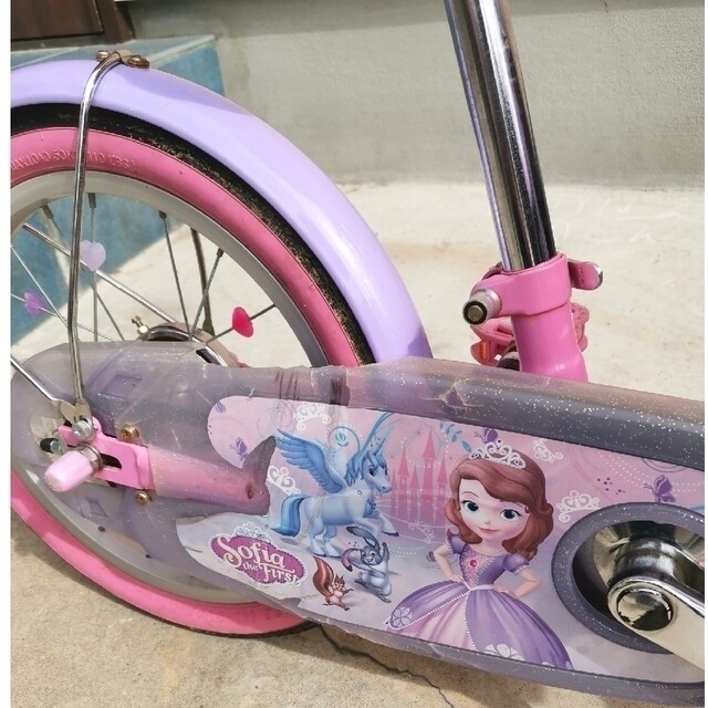 ディズニー　プリンセス　自転車　16インチ　キックボードのおまけ付き