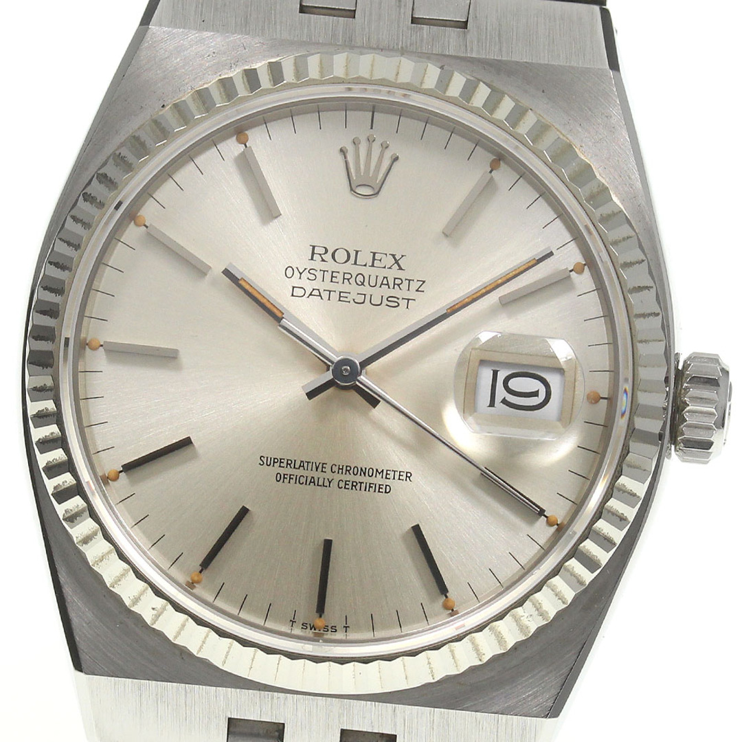 ロレックス ROLEX 17014 デイトジャスト WGベゼル クォーツ メンズ _715400 オンライン卸売 腕時計(アナログ) 