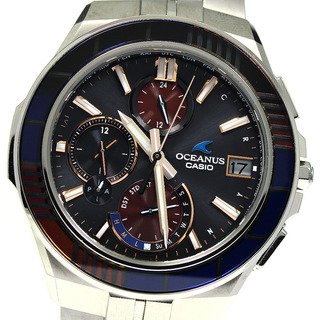 カシオ(CASIO)のカシオ CASIO OCW-S5000D-1AJF オシアナス マンタ ソーラー電波 メンズ 美品 箱・保証書付き_743825(腕時計(アナログ))