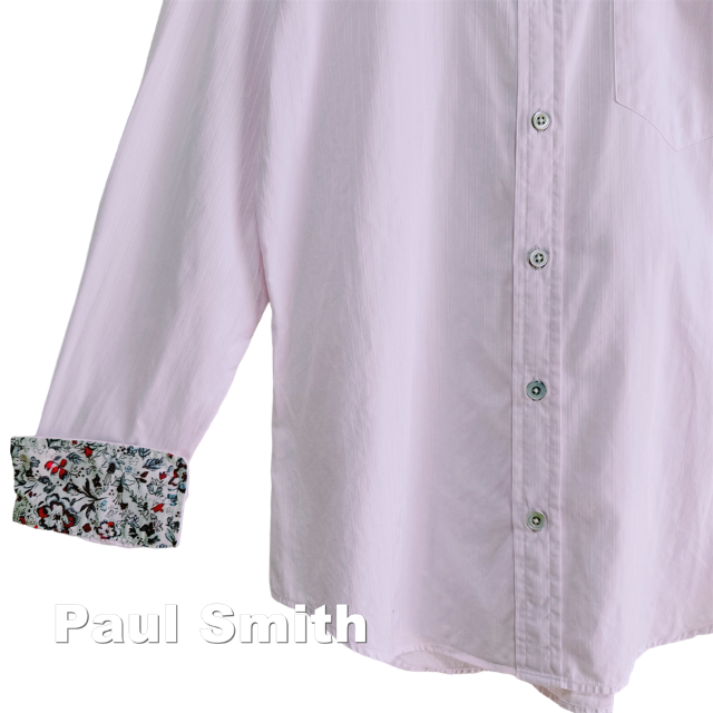 ポールスミス paulsmith 切替 デザイン シャツ レオパード 花柄